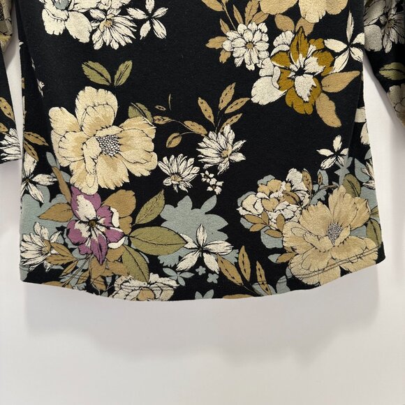 JESS & JANE Women's 100% Cotton Round-Neck 3/4 Sleeves Top; Made in USA - Picture 2 of 5